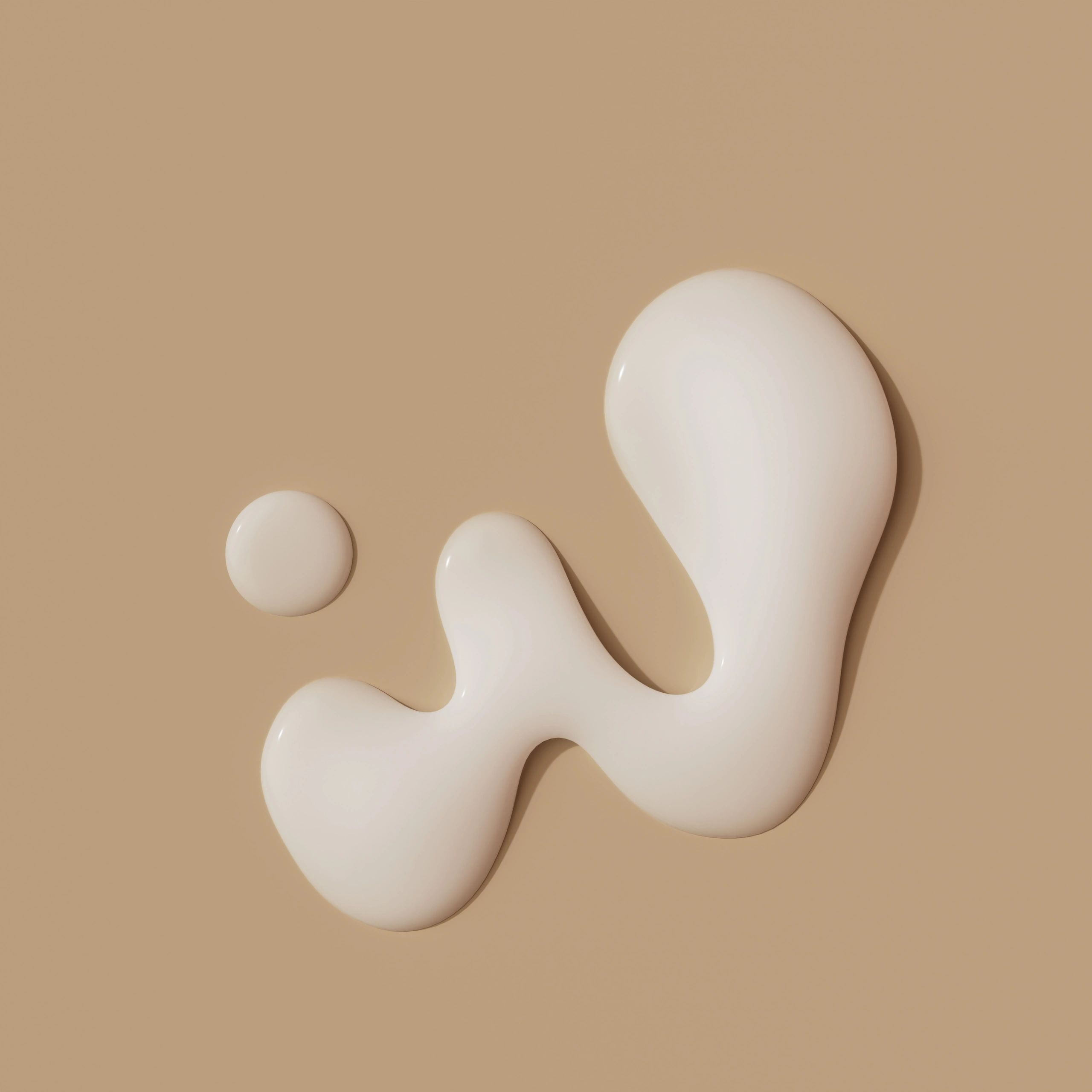 Creamy cosmetic texture on beige background