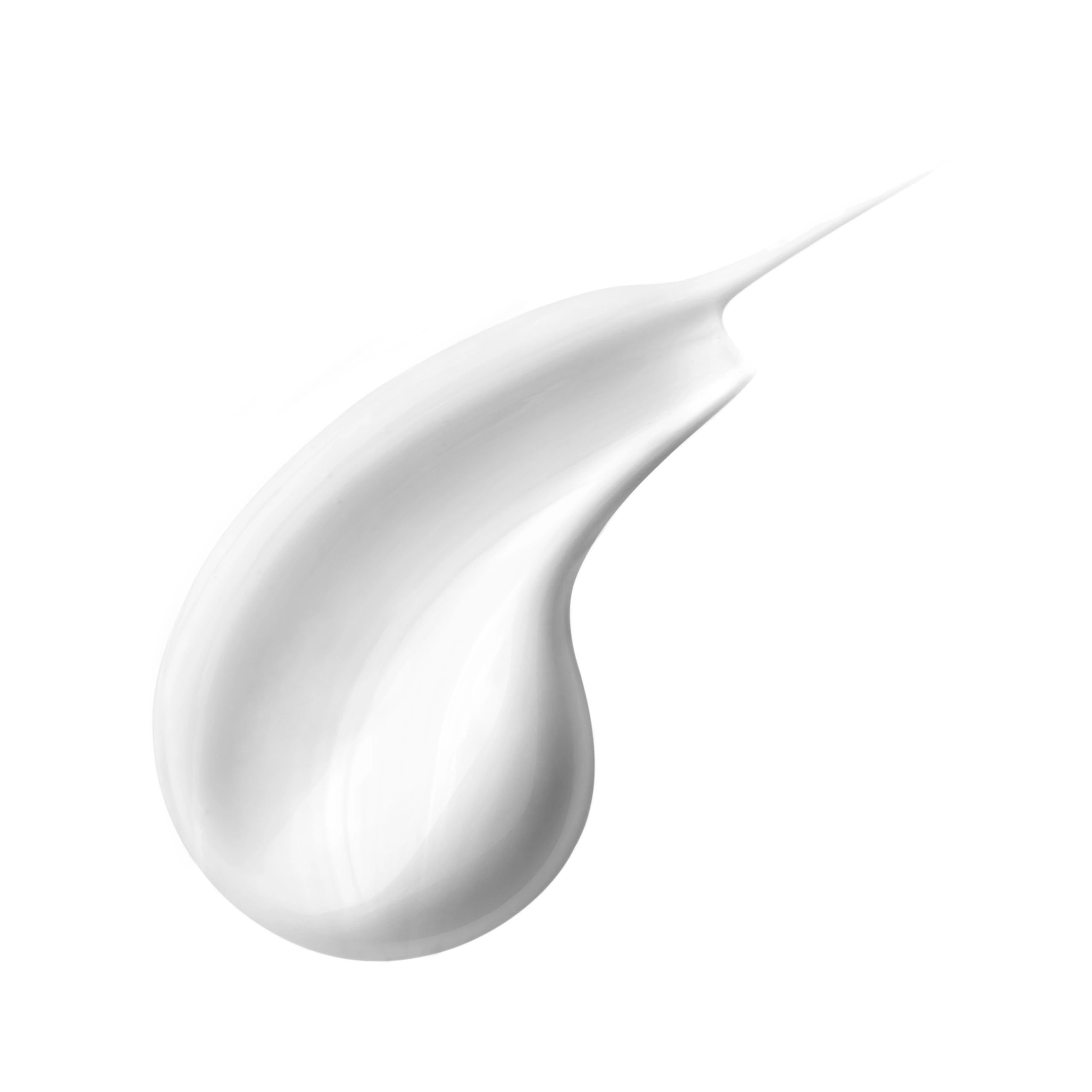 Cosmetic cream and makeup swatches on white background